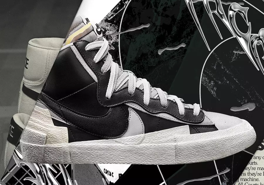 Sacai Nike Blazer Mid Black White Data de llançament