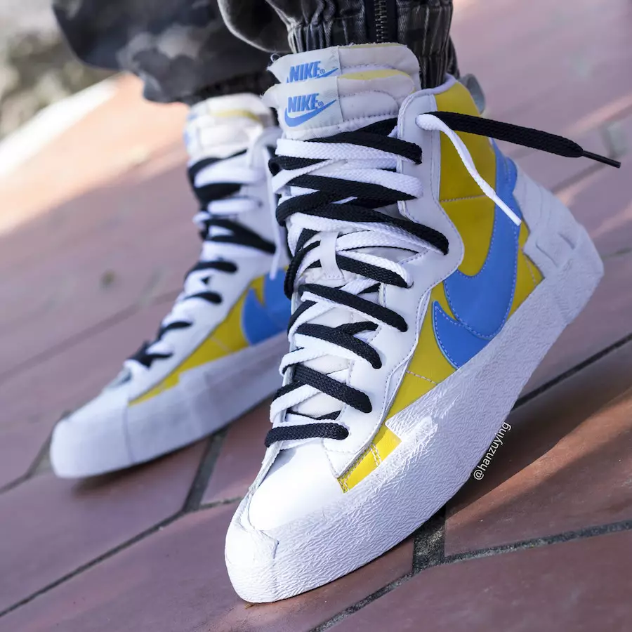 Sacai Nike Blazer kollane sinine väljalaskekuupäev