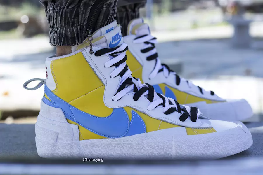 Sacai Nike Blazer Yellow Blue Дата выпуска