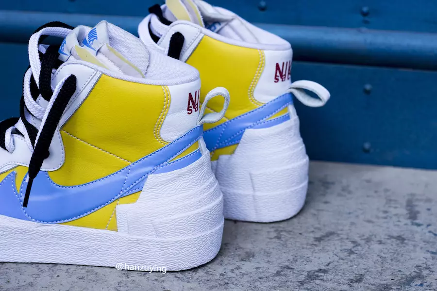 تاريخ إصدار Sacai Nike Blazer Yellow Blue