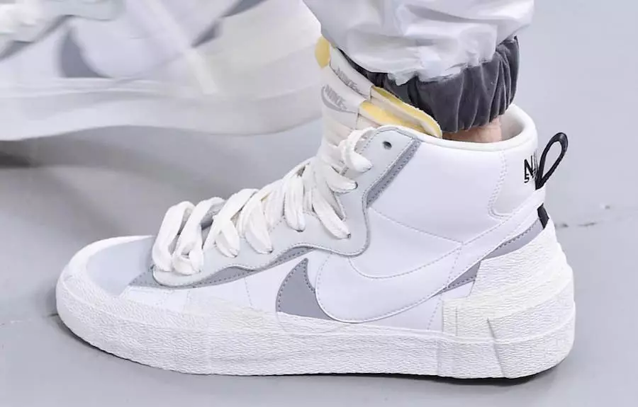 Sacai Nike Hybrid Dunk Blazer hvítur