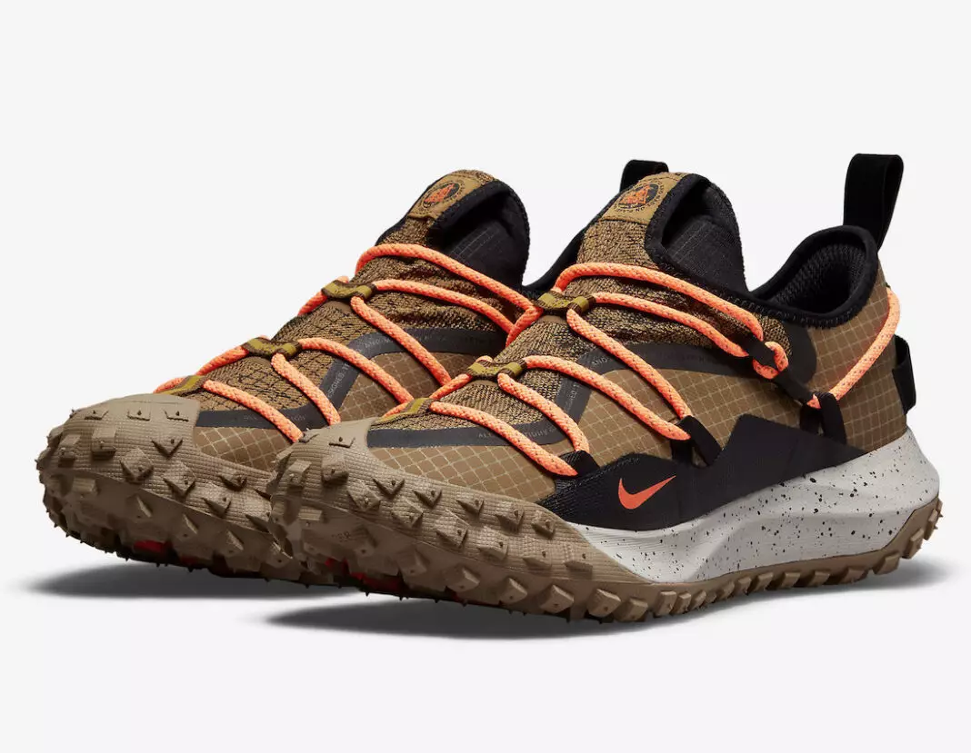 Nike ACG Mountain Fly Low GTX SE Hazel Rush Khaki Atomic Orange DD2861-200 Tarehe ya Kutolewa