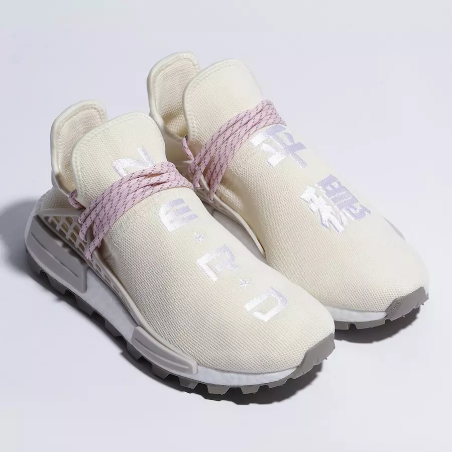 Pharrell x adidas NMD Hu NERD EE8102 krēmkrāsas rozā izlaišanas datums