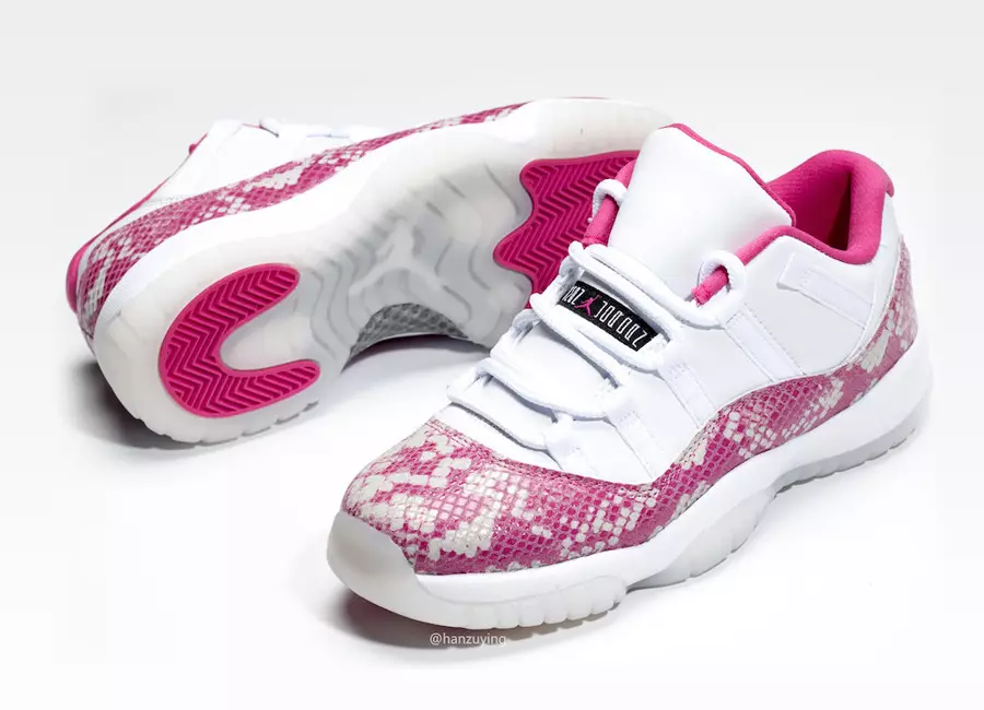 Air Jordan 11 Lav rosa slangeskinn Hvit vannmelon Svart AH7860-106 Utgivelsesdato Priser