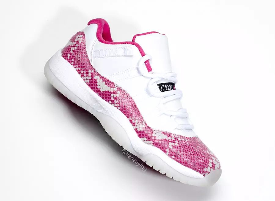 Air Jordan 11 Low Rosado Snakeskin Blanco Sandía Negro AH7860-106 Fecha de lanzamiento