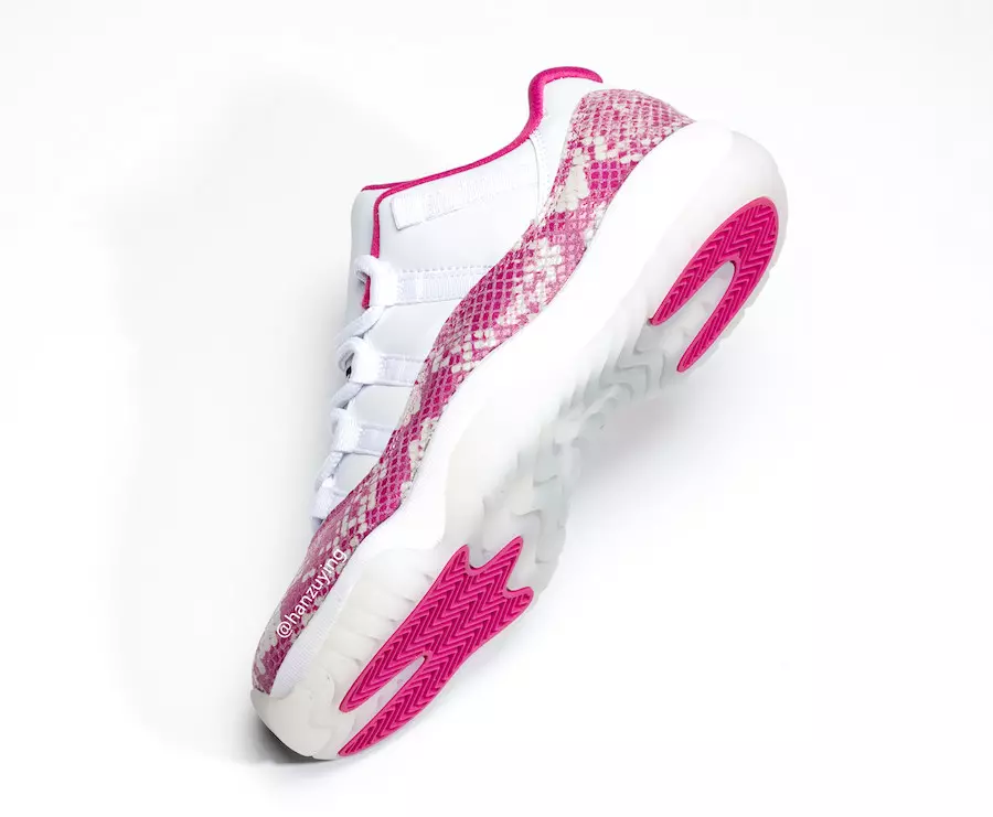 Air Jordan 11 Low Pink Snakeskin White Watermelon Black AH7860-106 Datum vydání