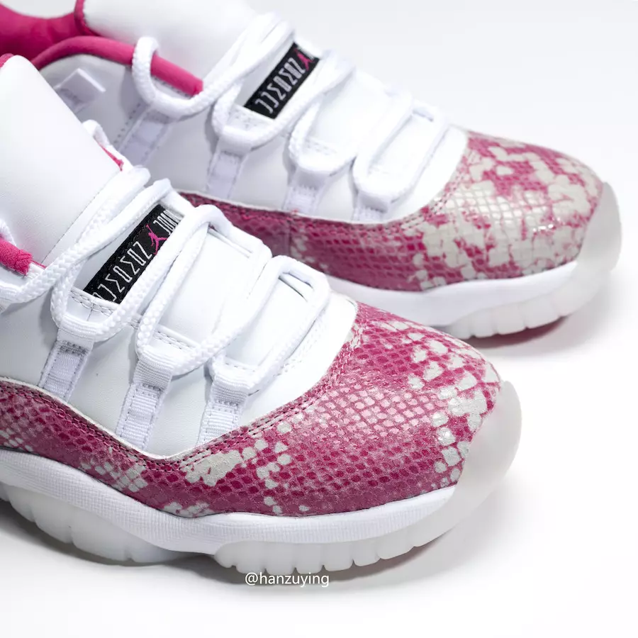 Air Jordan 11 Low Pink Snakeskin White Water Dưa hấu Đen AH7860-106 Ngày phát hành