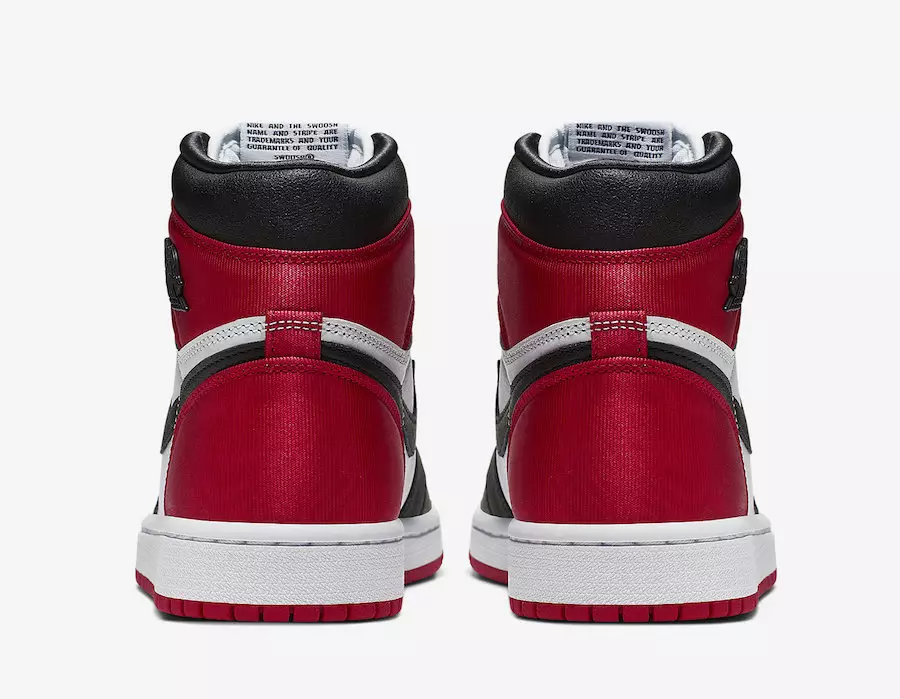 Air Jordan 1 Satin Black Toe CD0461-016 2019 Väljalaskekuupäev