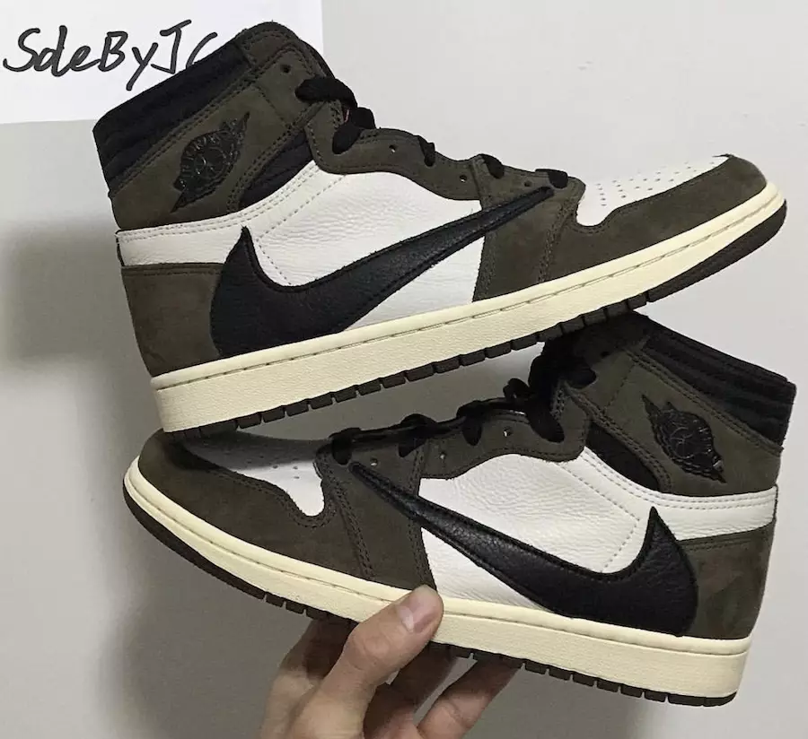 Travis Scott Air Jordan Tarehe 1 ya Kutolewa kwa Mocha ya Giza