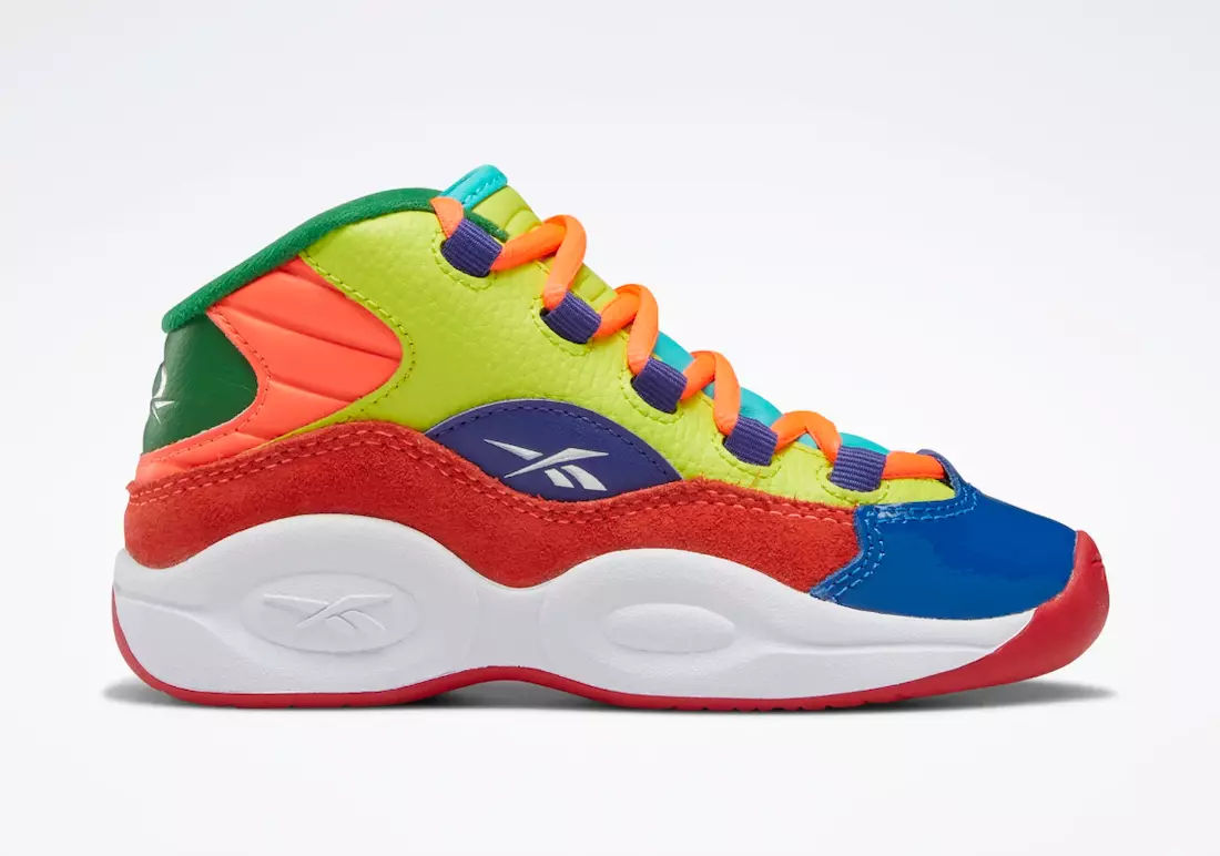 Reebok Question Mid PS Orange Flare Acid Yellow Bold Purple HP3014 Թողարկման ամսաթիվ