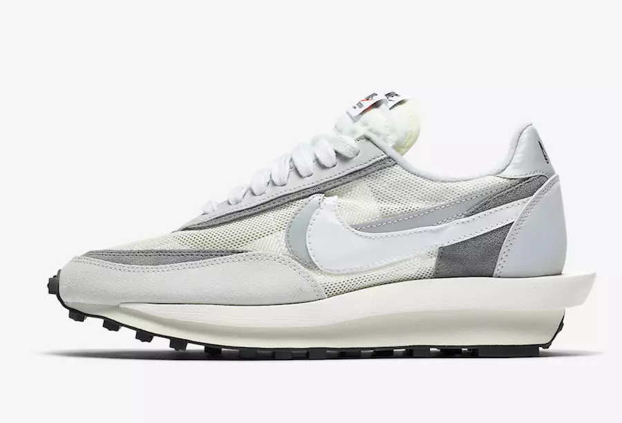 Sacai Nike LDWaffle White Wolf Grey Black BV0073-100 Ngày phát hành