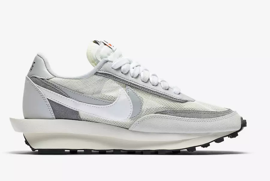 Sacai Nike LDWaffle Branco Lobo Cinza Preto BV0073-100 Data de Lançamento