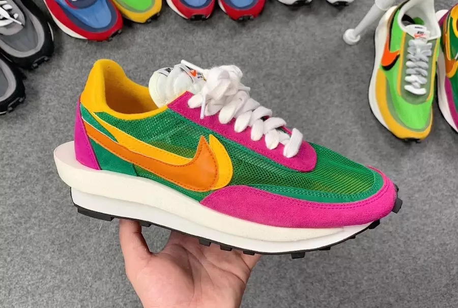 Sacai Nike LDV Waffle Green Pink Yellow BV0073-301 Tanggal Rilis