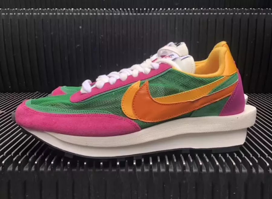 Sacai Nike LDV Waffle Verde Roz Galben BV0073-301 Data Lansării