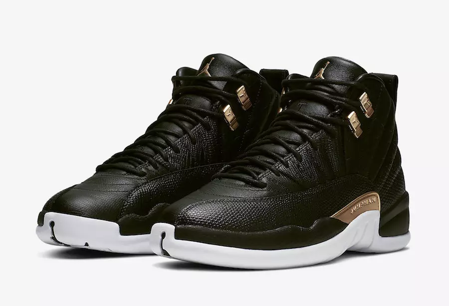 Air Jordan 12 Siyah Sürüngen Metalik Altın AO6068-007 Çıkış Tarihi