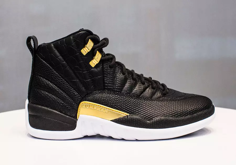 Air Jordan 12 Reptiel Zwart Metallic Goud Releasedatum