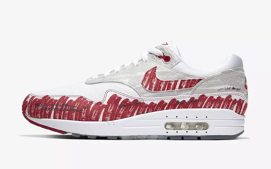 Nike Air Max 1 OG Tinker Skissur á hillu CJ4286-101 Útgáfudagur