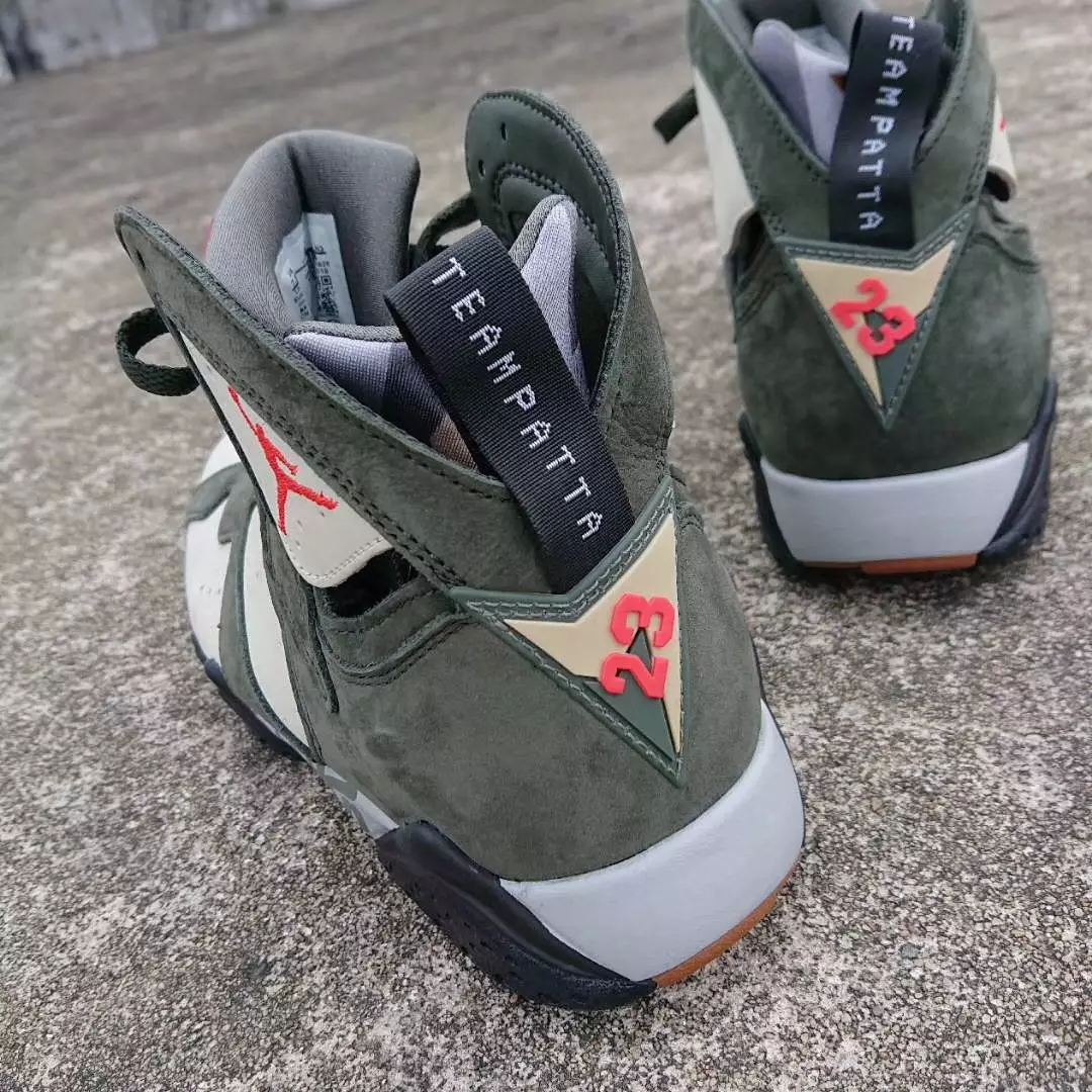 Patta Air Jordan 7 Icicle Sequoia River Rock Light Crimson AT3375-100 تاريخ الإصدار