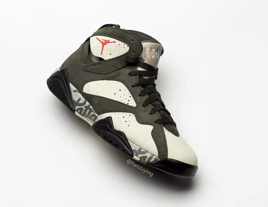 Patta Air Jordan 7 Icicle Sequoia River Rock Light Crimson AT3375-100 Releasedatum