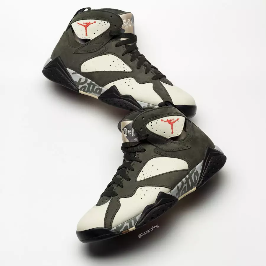 Patta Air Jordan 7 Icicle Sequoia River Rock Light Crimson AT3375-100 Çıkış Tarihi