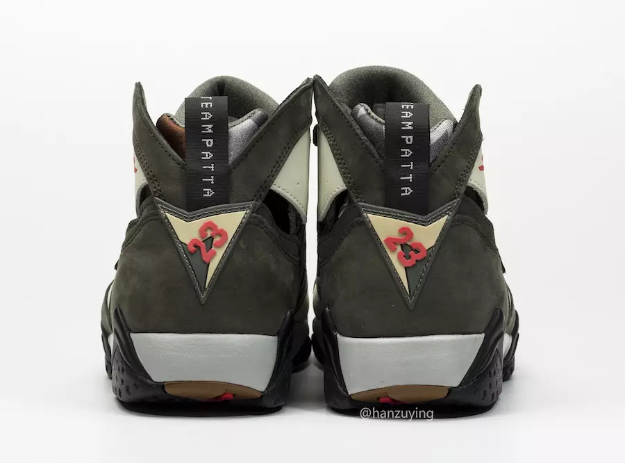 Patta Air Jordan 7 Icicle Sequoia River Rock Light Crimson AT3375-100 Release Date