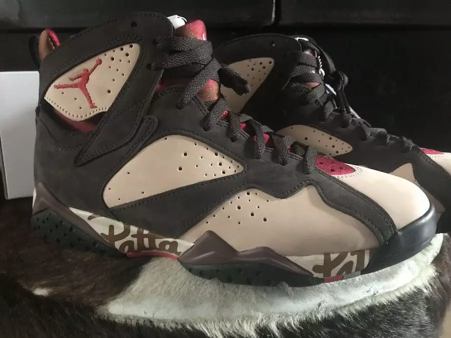 Patta Air Jordan 7 Shimmer Tough Red Velvet Brown AT3375-200 Julkaisupäivä