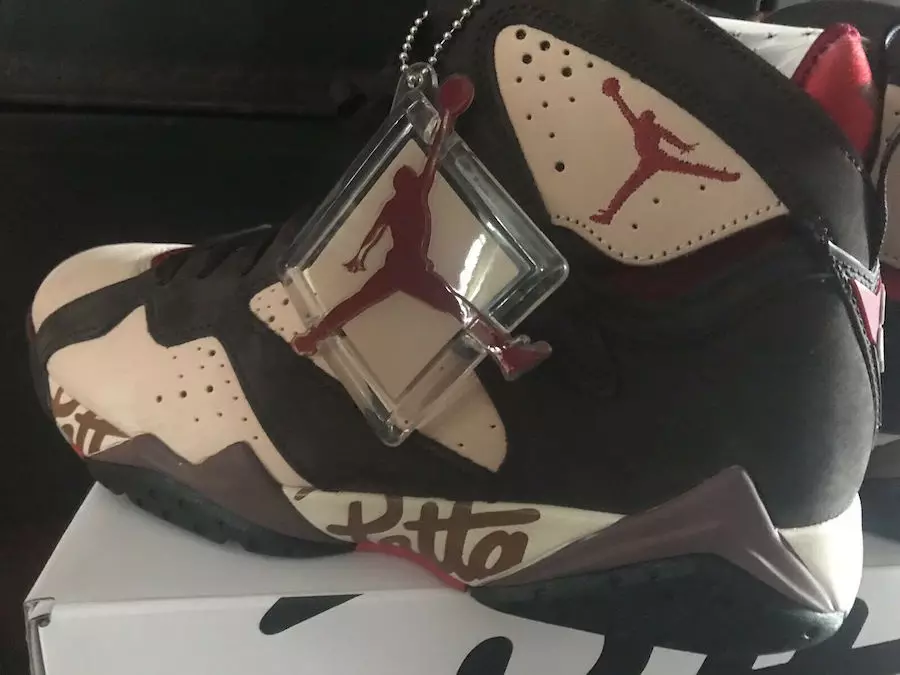 Patta Air Jordan 7 гялалзсан хатуу улаан хилэн бор AT3375-200 худалдаанд гарсан огноо