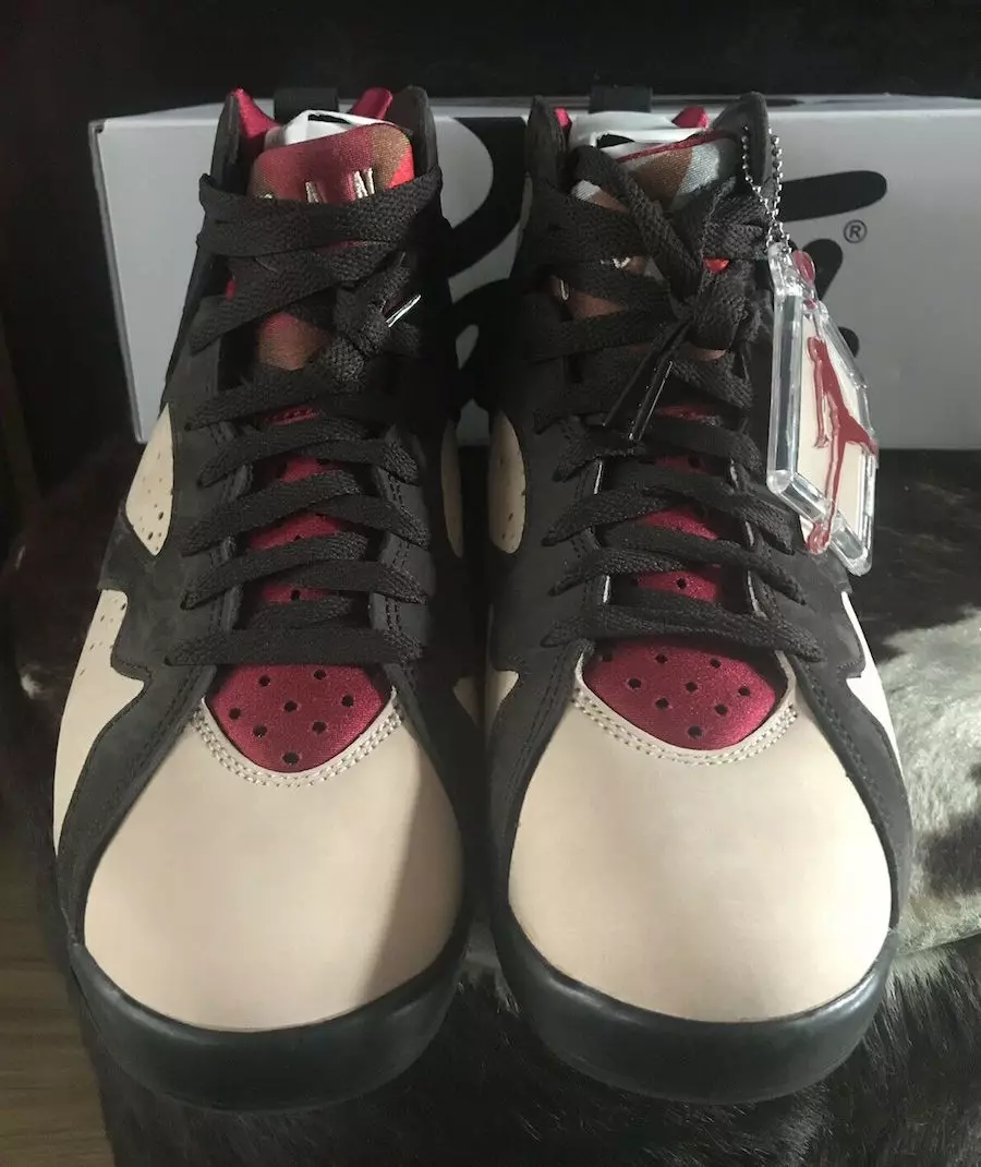 Patta Air Jordan 7 Pırıltılı Sert Kırmızı Kadife Kahverengi AT3375-200 Çıkış Tarihi