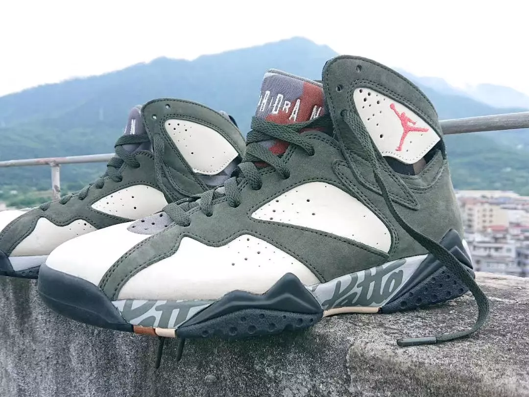 Patta Air Jordan 7 Icicle Sequoia River Rock Light Crimson AT3375-100 Julkaisupäivä