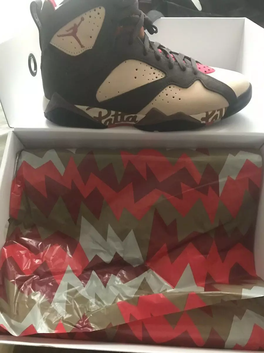 Patta Air Jordan 7 Shimmer Tough Rouge Velours Marron AT3375-200 Date de sortie