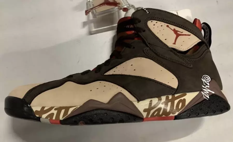 Patta Air Jordan 7 Shimmer Mahogany Mink Velvet Brown მკაცრი წითელი გამოშვების თარიღი