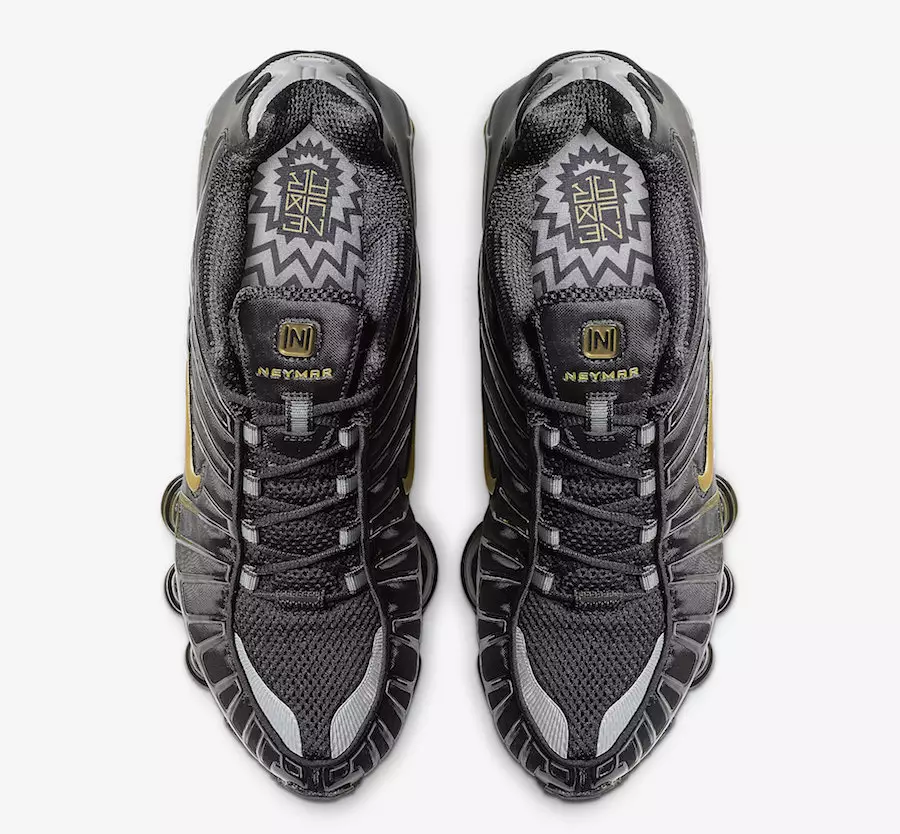 Neymar Nike Shox TL Ouro Preto BV1388-001 2019 Data de lançamento