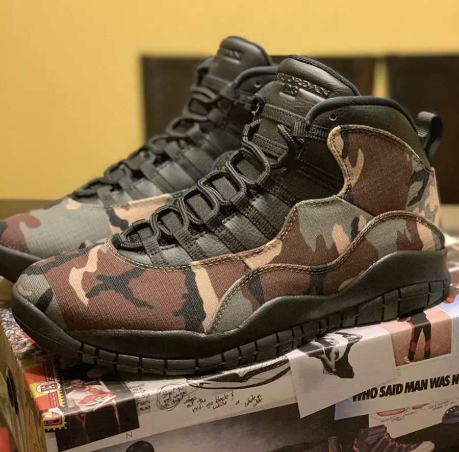 Air Jordan 10 Camo 310805-201 Dáta Eisiúna