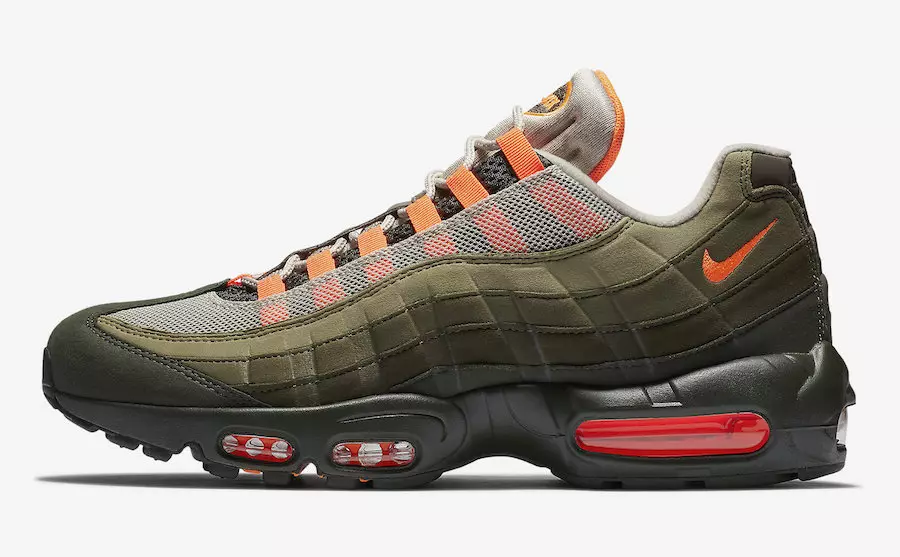 Nike Air Max 95 Neutral Olive Total Orange AT2865-200 Шығарылған күні