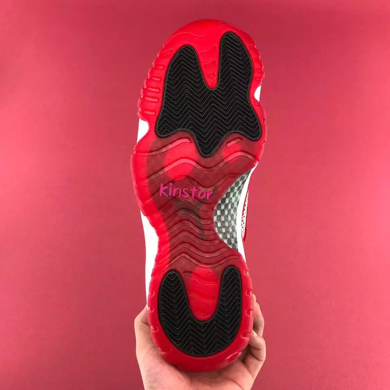 Air Jordan 11 Low IE Fire Red White Bred Außensohle