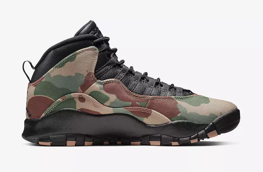 Air Jordan 10 Desert Camo 310805-200 מעלדונג טאָג