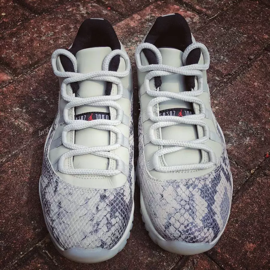 Air Jordan 11 Low Snakeskin Light Bone CD6846-002 Harga Tarikh Tayangan