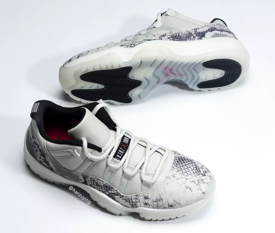 تاریخ انتشار 2019 Air Jordan 11 Low Snakeskin Light Bone CD6846-002