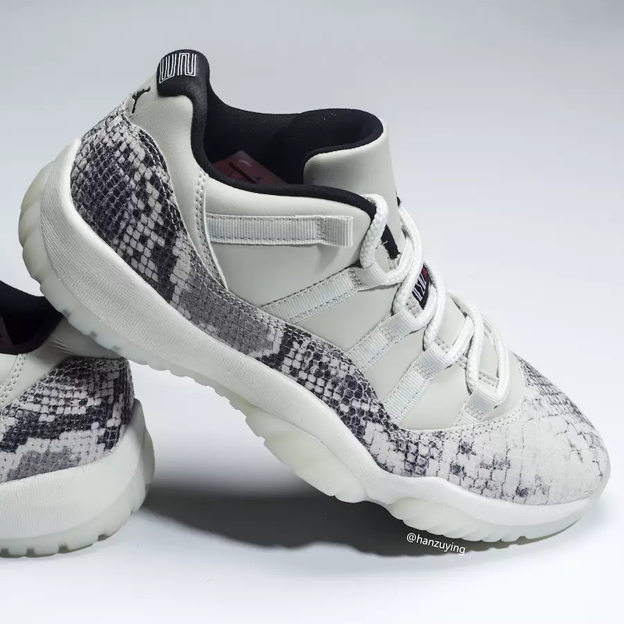 تاریخ انتشار 2019 Air Jordan 11 Low Snakeskin Light Bone CD6846-002