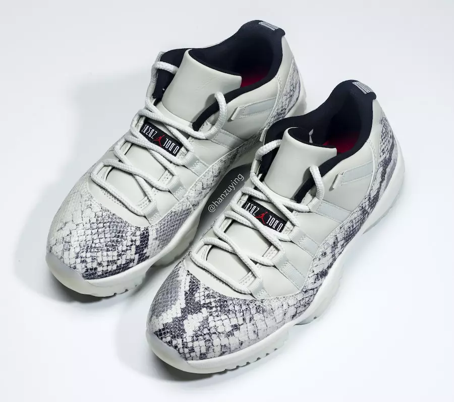 Air Jordan 11 Low Snakeskin Light Bone CD6846-002 2019, väljalaskekuupäev