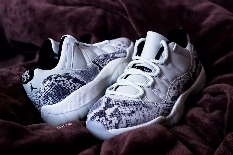 Air Jordan 11 Low Snakeskin Light Bone CD6846-002 2019 utgivelsesdato