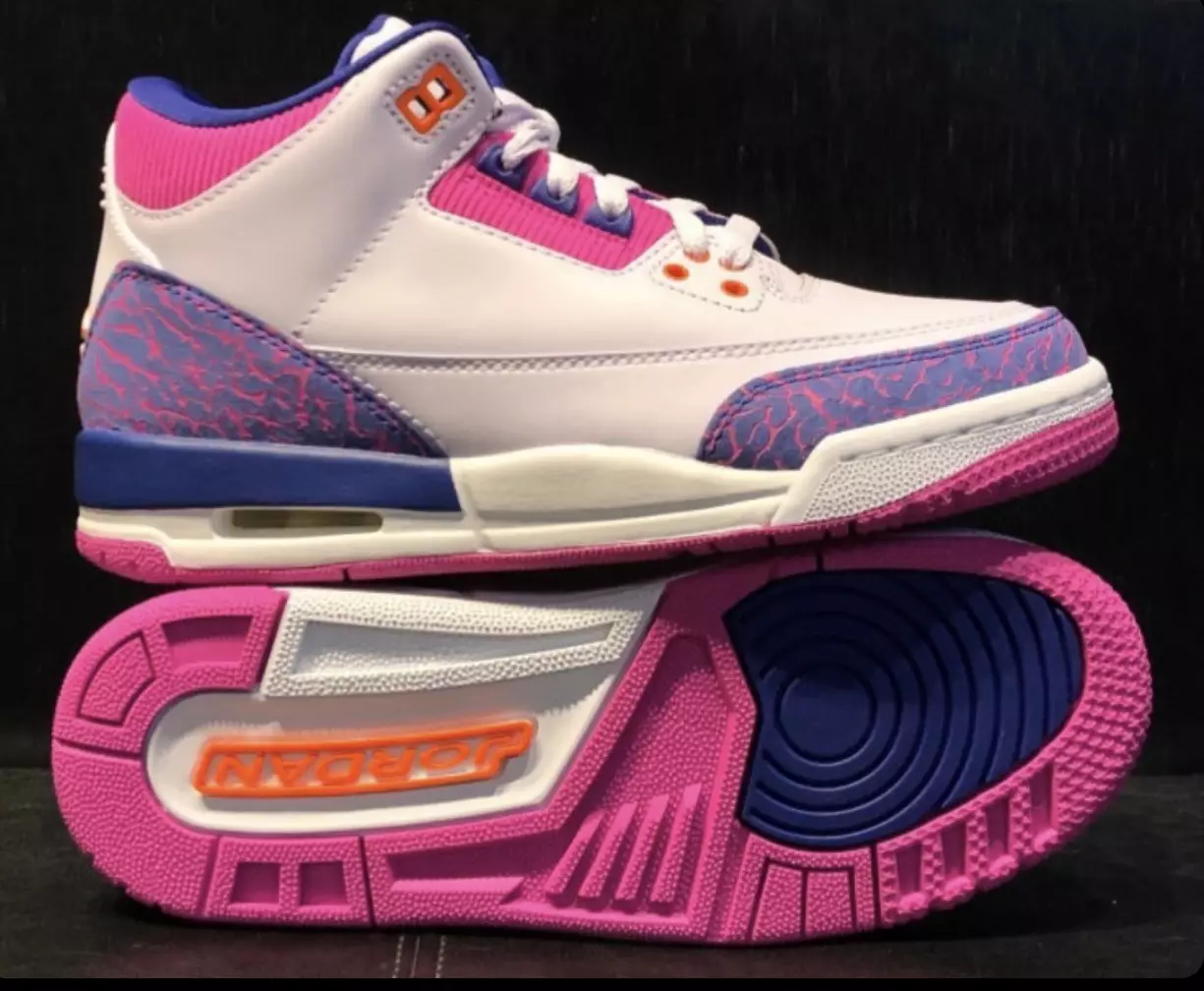 „Air Jordan 3 GS Barely Grape 441140-500“ išleidimo data