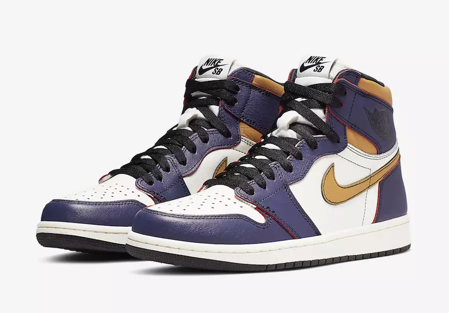 Nike SB Air Jordan 1 Lakers CD6578-507 Chiqarilish sanasi narxi