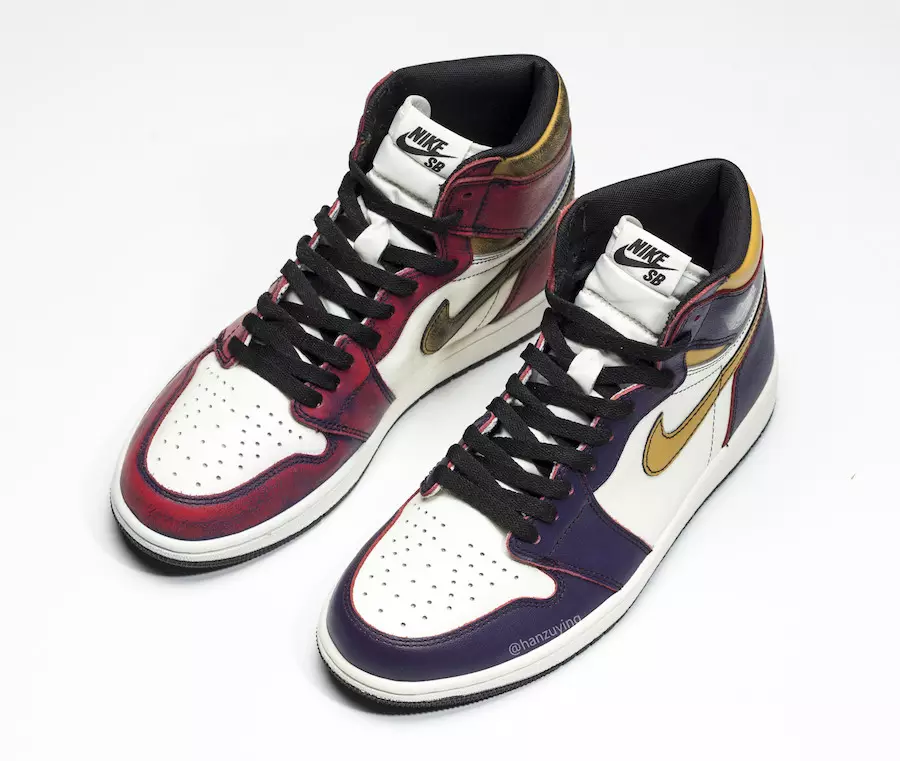 Nike SB Air Jordan 1 Lakers Chicago CD6578-507 Թողարկման ամսաթիվ