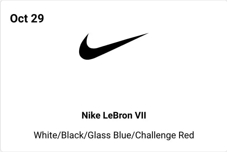 Nike LeBron 7 Red Carpet 2019 Retro Datum vydání