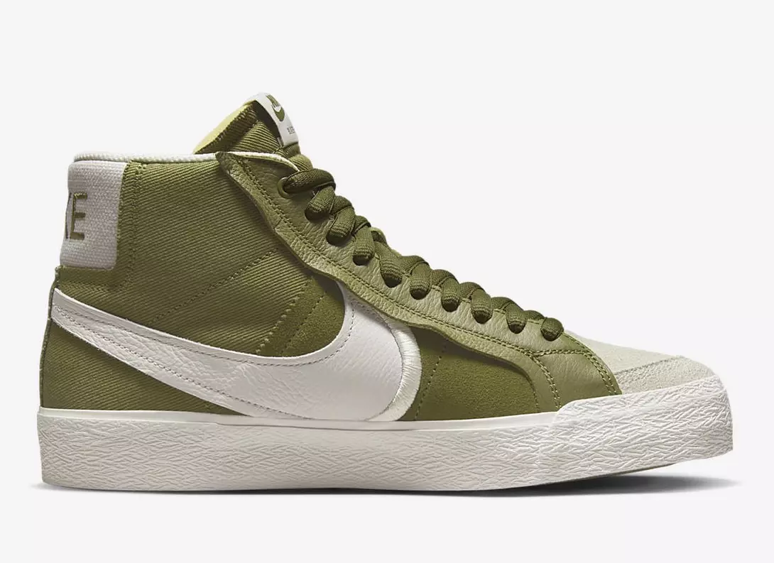 تاریخ عرضه نایک SB Blazer Mid Olive Green DR9144-300