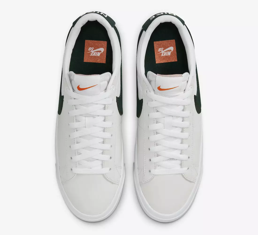 Nike SB Blazer Low Orange Label White Green DR9099-100 Ngày phát hành