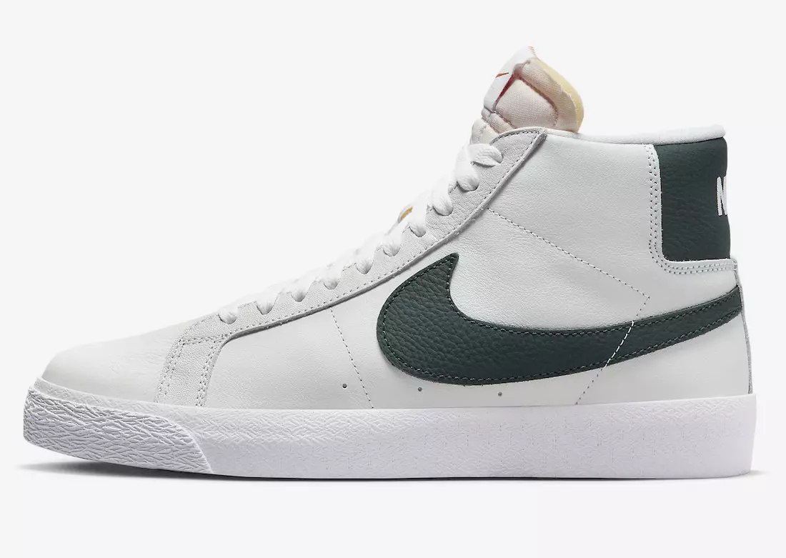 Nike SB Blazer Vidēji oranža etiķete Balta Zaļa DR9092-100 Izlaišanas datums