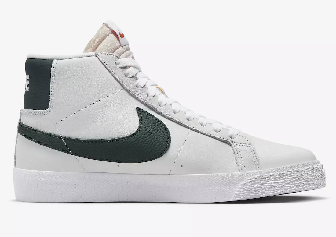 Nike SB Blazer Vidēji oranža etiķete Balta Zaļa DR9092-100 Izlaišanas datums