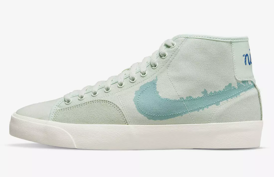 Nike SB Blazer Court Mid Premium Barely Green Boarder Blue DM8553-300 გამოშვების თარიღი